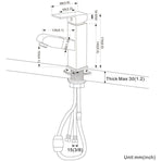 Basin Mixer Tap with Pull-Out Spray Chrome Modern Bathroom Sink Faucet for Washbasin and Basin, image 4