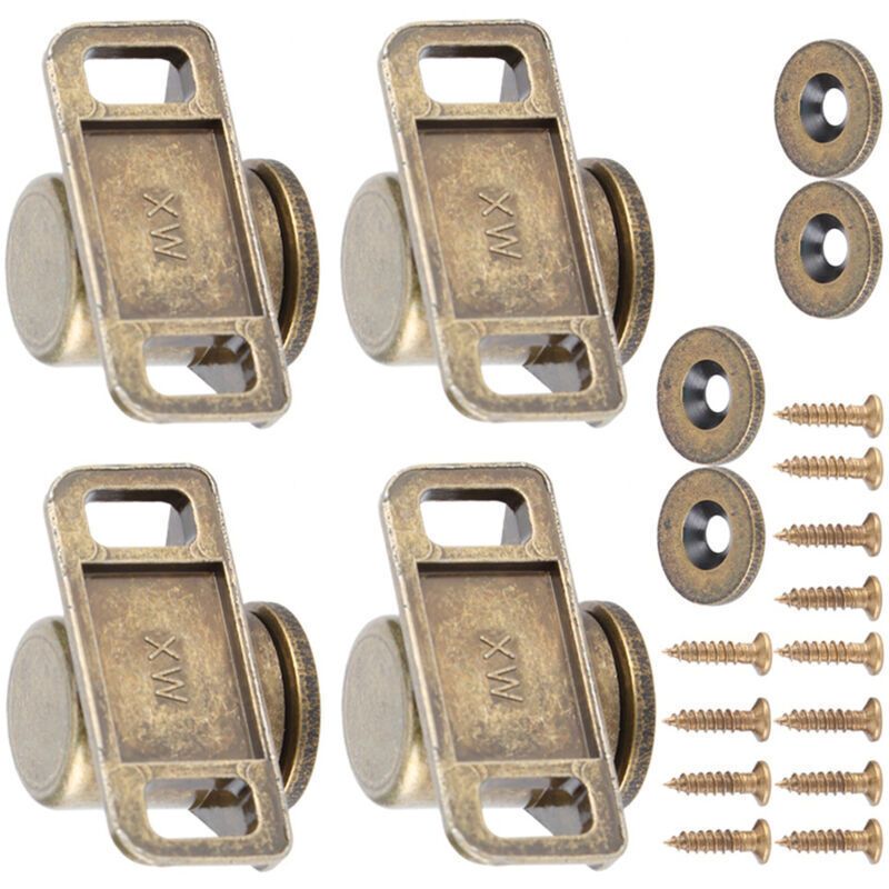 4 Pcs Zinc Alloy Magnetic Door Catch Vintage Zinc Alloy Cabinet Hardware Green Bronze