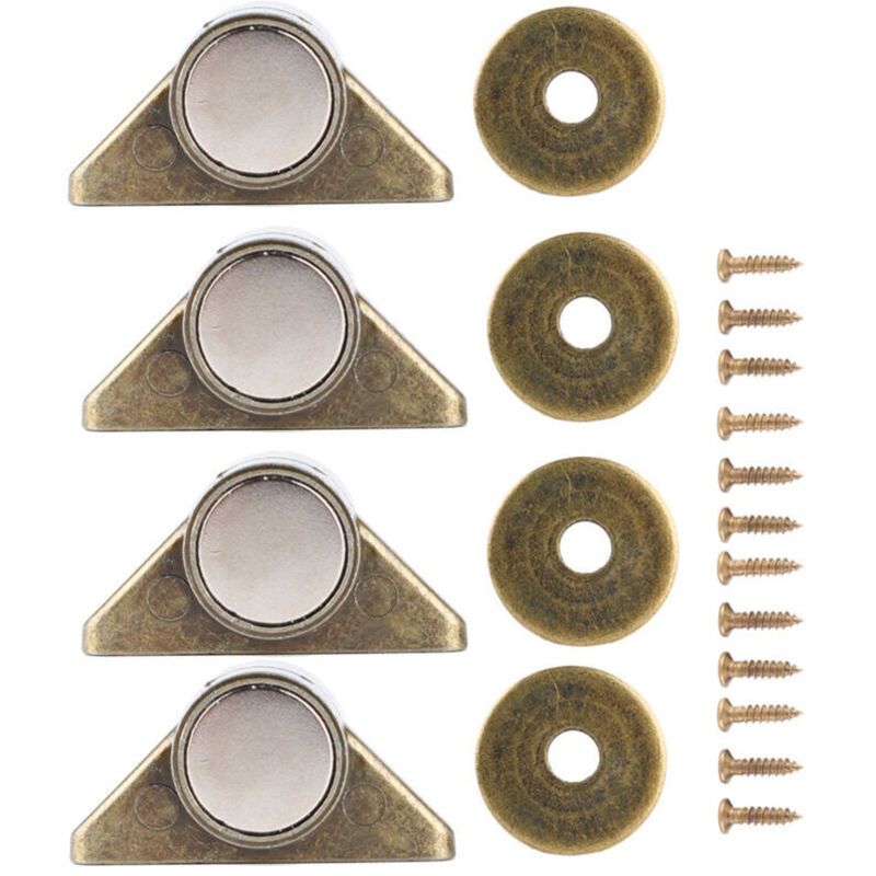 4 Pcs Zinc Alloy Magnetic Door Catch Vintage Zinc Alloy Cabinet Hardware Green Bronze