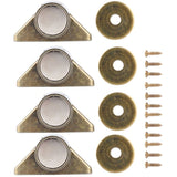 4 Pcs Zinc Alloy Magnetic Door Catch Vintage Zinc Alloy Cabinet Hardware Green Bronze