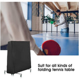 Table Tennis Table Cover, Waterproof Ping Pong Table Cover for Outdoor and Indoor, Anti-UV and Windproof, 165 x 70 x 185 cm - Front View
