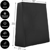 Table Tennis Table Cover, Waterproof Ping Pong Table Cover for Outdoor and Indoor, Anti-UV and Windproof, 165 x 70 x 185 cm - Side View