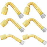 6 Pcs Tire Valve Extension, 45 Degree, 90 Degree, 135 Degree Tire Valve Extension Adapter Connector Elbow Extender, Angled Inflator Nozzle for Car