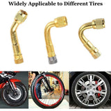 6 Pcs Tire Valve Extension, 45 Degree, 90 Degree, 135 Degree Tire Valve Extension Adapter Connector Elbow Extender, Angled Inflator Nozzle for Car