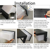 Modern Outdoor Wall Light LED 12W Waterproof IP65 Anthracite Aluminum Lighting Decoration Light for Yard Garden Patio Near Wall Path - Front View