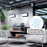 Modern Outdoor Wall Light LED 12W Waterproof IP65 Anthracite Aluminum Lighting Decoration Light for Yard Garden Patio Near Wall Path - Top-Down View
