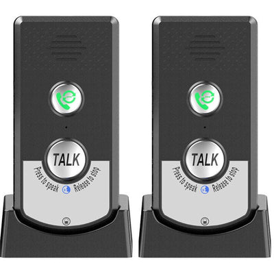 2 Pcs Wireless Home Intercoms, Two-Way Calling, Ultra Long Range Wireless Portable Voice Intercom for Seniors, Room-to-Room Communication, Ringtone