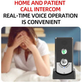 2 Pcs Wireless Home Intercoms, Two-Way Calling, Ultra Long Range Wireless Portable Voice Intercom for Seniors, Room-to-Room Communication, Ringtone - Side View