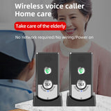 2 Pcs Wireless Home Intercoms, Two-Way Calling, Ultra Long Range Wireless Portable Voice Intercom for Seniors, Room-to-Room Communication, Ringtone - Top-Down View