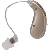 2 Pcs Digital Sound Amplifier, Rechargeable Hearing Aid with Noise Cancellation for Seniors and Adults with Hearing Loss, Silver, Dubuns - Front View