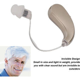 2 Pcs Digital Sound Amplifier, Rechargeable Hearing Aid with Noise Cancellation for Seniors and Adults with Hearing Loss, Silver, Dubuns