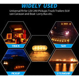 4 Pcs 4 LED Penetration Lights 12 24V Orange LED Rotating Beacon Flashing Lights Emergency Alarm Indicator Strobe Turn Signals Car Ipx-4 for Van