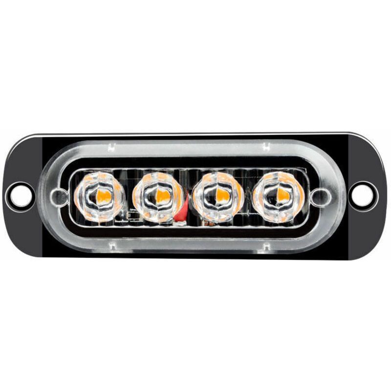 4 Pcs 4 LED Penetration Lights 12 24V Orange LED Rotating Beacon Flashing Lights Emergency Alarm Indicator Strobe Turn Signals Car Ipx-4 for Van