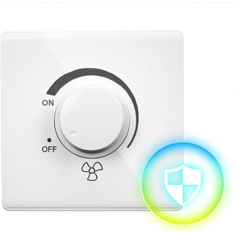 86 Type Ceiling Fan Adjustable Speed Controller Wall Switch 220V 10A White Ceiling Fan Speed Control Switch