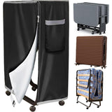 Adjustable, Waterproof, Dustproof Storage Cover for Folding Bed, Multi-Functional Indoor Outdoor Protective Cover, 99 x 38 x 114 cm