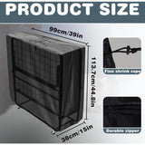 Adjustable, Waterproof, Dustproof Storage Cover for Folding Bed, Multi-Functional Indoor Outdoor Protective Cover, 99 x 38 x 114 cm - Top-Down View