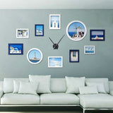 Large Wall Clock with Simple Black Hands, No Numerals, High Longitudinal Axis Clock Movement Mechanism with Long Hands, 31.5 cm - Front View