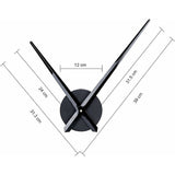Large Wall Clock with Simple Black Hands, No Numerals, High Longitudinal Axis Clock Movement Mechanism with Long Hands, 31.5 cm
