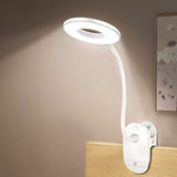 Battery-Powered Clip-on Reading Light for Bed, with 3 Brightness Levels, Rechargeable Via USB