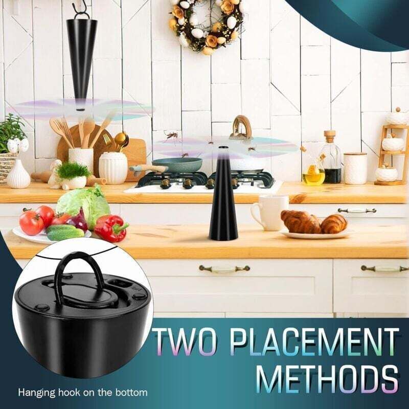 2 Pcs Anti-Mosquito Fan, Insect Repellent Blades, Mosquito Repellent Fan to Keep Flies and Insects Away from Food, for Home Dining