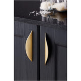 2 Pcs Furniture Knobs and Handles, Gold Furniture Handle, Gold Furniture Handle in Zinc Alloy, Hole Spacing, 32 mm - Front View