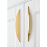 2 Pcs Furniture Knobs and Handles, Gold Furniture Handle, Gold Furniture Handle in Zinc Alloy, Hole Spacing, 32 mm - Side View