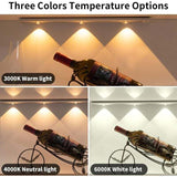 LED Lamp, Closet Light with Motion Sensor, USB Rechargeable LED Lamp, Wireless Kitchen LED Light with 3 Lighting Modes and Magnetic Mounting, 40 cm - Top-Down View