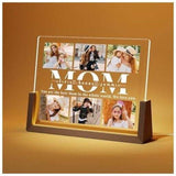 Personalized Photo Frame Gift for Mother, Personalized Photo Lamp, Mothers Day Gift Idea, Mothers Day Gift, Customizable Photos, 6 Photos - Side View