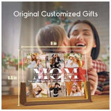 Personalized Photo Frame Gift for Mother, Personalized Photo Lamp, Mothers Day Gift Idea, Mothers Day Gift, Customizable Photos, 6 Photos - Top-Down View