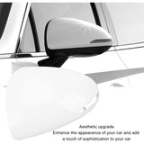 White Scratch and Weather Resistant Mirror Covers Compatible with Hyundai Sonata 2020, 2023 Left Side