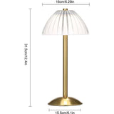 USB Rechargeable Table Lamp, LED Bedside Lamp, Reading Lamp, with Touch Control for Adjustable Brightness, 3 Light Colors - Front View