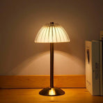 USB Rechargeable Table Lamp, LED Bedside Lamp, Reading Lamp, with Touch Control for Adjustable Brightness, 3 Light Colors