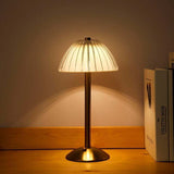 USB Rechargeable Table Lamp, LED Bedside Lamp, Reading Lamp, with Touch Control for Adjustable Brightness, 3 Light Colors - Top-Down View