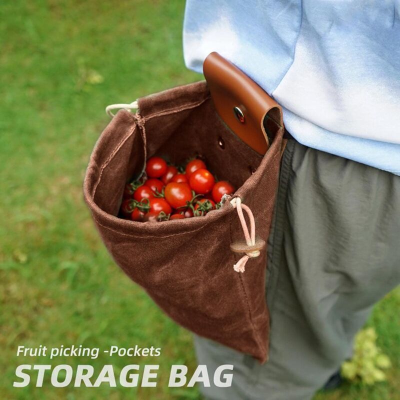 Portable Garden Fruit Picking Bag, Foldable Waterproof Garden Harvest Bag, Fruit Vegetable Picking Storage Container, Multi-Purpose Jungle Fruit Bag