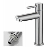 Bathroom Faucet Cold Water Only Sink Faucet Chrome Plated Surface Durable Copper Hand Wash Faucet Removable Aerator Cartridge Convenient to Clean or