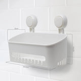 Shower Caddy, Suction Cup Shower Caddy No Drilling Suction Cup Removable Shower Basket for Bathroom Shower and Kitchen Storage Basket for Shampoo