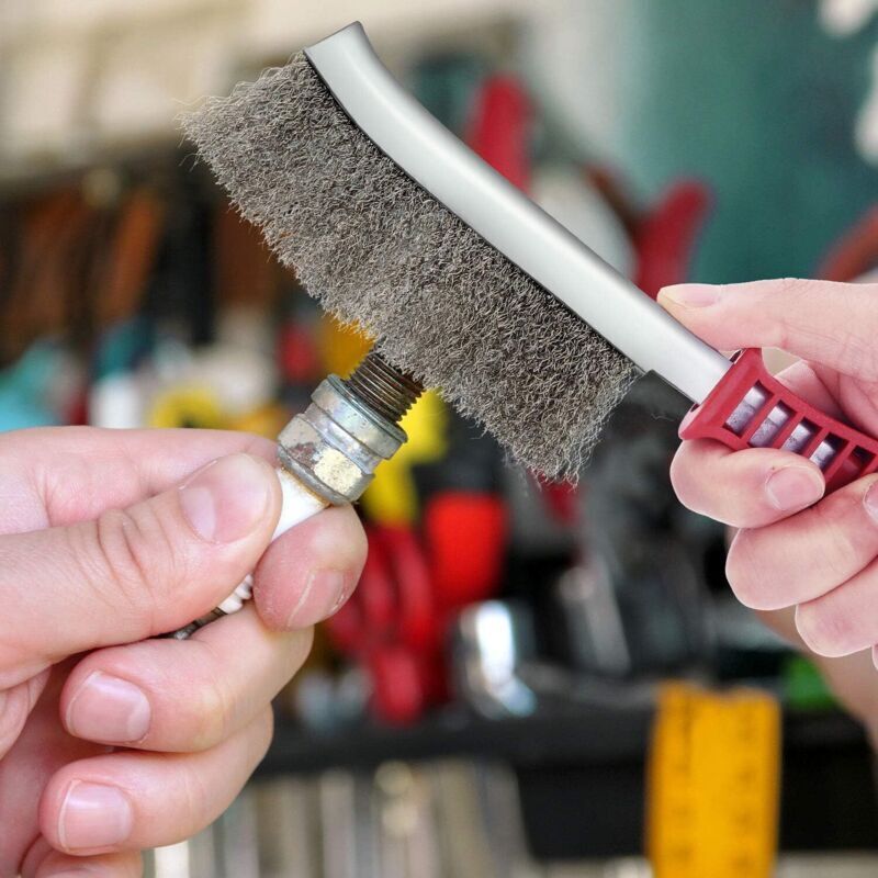 6 Pcs Wire Brushes Stainless Steel Brass Wire Brush for Automotive Welding Slag Cleaning Rust Scrubbing Brush