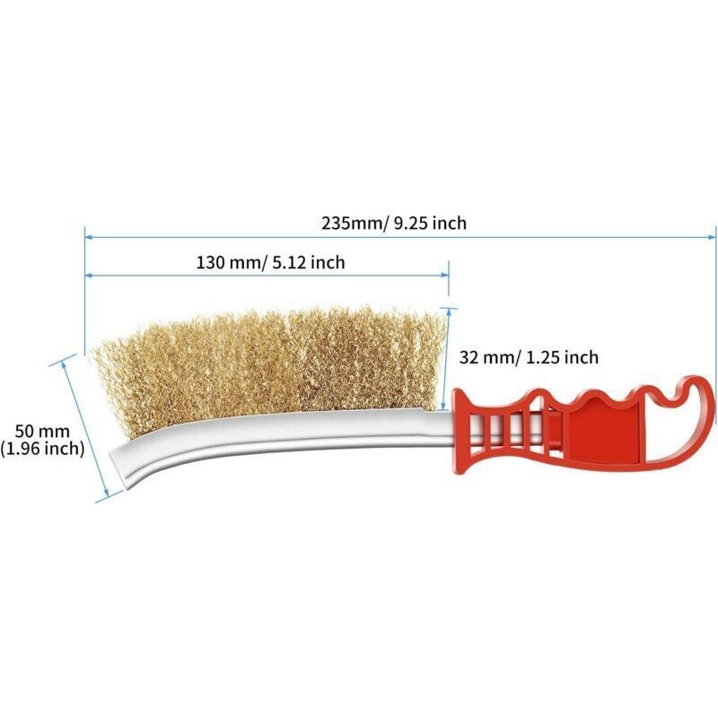 6 Pcs Wire Brushes Stainless Steel Brass Wire Brush for Automotive Welding Slag Cleaning Rust Scrubbing Brush