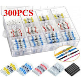 1 Set Heat Shrink Terminals, Waterproof Solder Ring Insulated Butt Connectors Assortment 300 Pcs White 25 Pcs Red 35 Pcs Blue 30 Pcs Yellow 10 Pcs