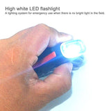 7 in 1 Emergency Survival Whistle, LED Thermometer, Compass, Multi-Function Whistle for Hiking, Climbing, Orange - Front View