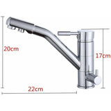 3-1 Kitchen Mixer Tap 3 Way Faucet Rotatable Osmosis Mixer Tap - Side View