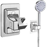 Shower Head Holder, 360 Degree Adjustable Universal Shower Bracket, Powerful No Drilling Shower Head Holder, Bathroom Wall Mount Bracket, ABS Plastic