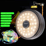 Outdoor Camping String Lights, Rechargeable, USB Charging, IPX4 Waterproof Protection for Tent, Gray