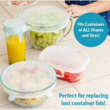 12 Pcs Silicone Stretch Lids, Silicone Lids, Stretch Lids, Silicone Stretch Lids in Different, Healthy Stretch Lid Fresh Food for Bowl, Sizes