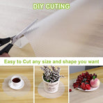 Non-Slip Drawer Liner, Non-Adhesive Eva Drawer Mat, Waterproof Transparent Fridge Mat Can Be Cut to Size for Kitchen Cupboard Shelf Drawer Protection