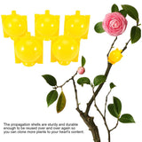 5 Sets Reusable Plant Grafting Cutting Rooting Device High Pressure Propagation Ball for Various Plants Yellow - Side View