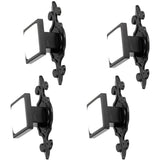 4 Pcs Zinc Alloy Wardrobe Drawer Pulls Handles Bright Chrome Furniture Hardware, 336 Matte Black White