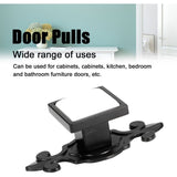 4 Pcs Zinc Alloy Wardrobe Drawer Pulls Handles Bright Chrome Furniture Hardware, 336 Matte Black White - Front View