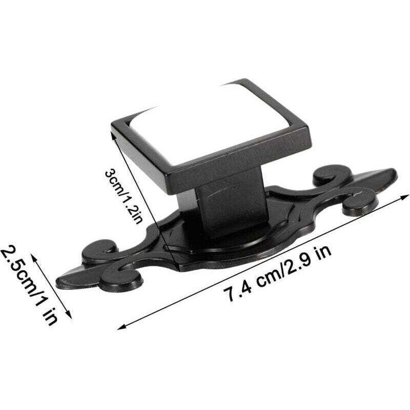 4 Pcs Zinc Alloy Wardrobe Drawer Pulls Handles Bright Chrome Furniture Hardware, 336 Matte Black White