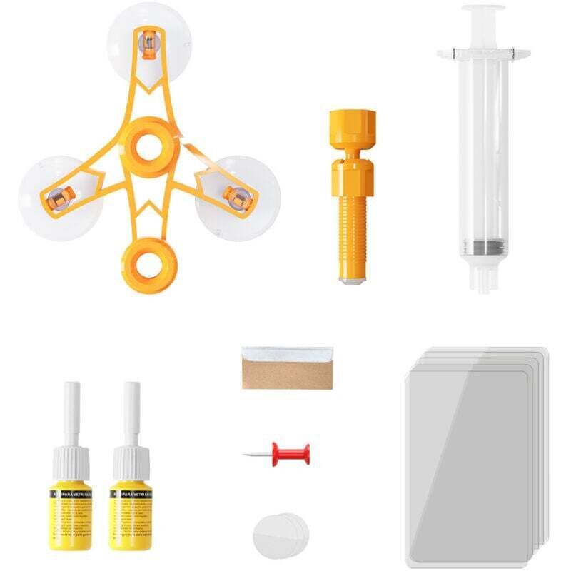 Car Windshield Repair Kit, Windshield Repair Kit with Pressure Syringes for Repairing Windshield Chips, Cracks, Bullseyes, and Other